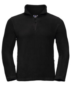 ¼-zip outdoor fleece Black