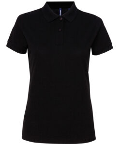 Women’s polycotton blend polo Black