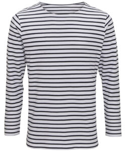 Men's Marinière coastal long sleeve tee White/Navy