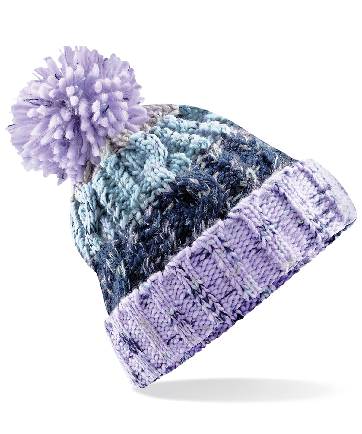 Corkscrew pom pom beanie Lavender Fizz