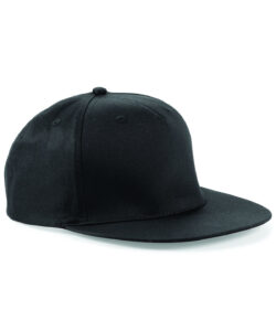 5-panel snapback rapper cap Black