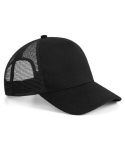Microknit snapback trucker Black