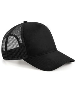 Suede snapback trucker Black