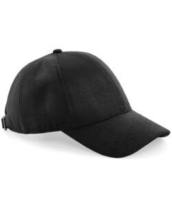 Faux suede 6-panel cap Black
