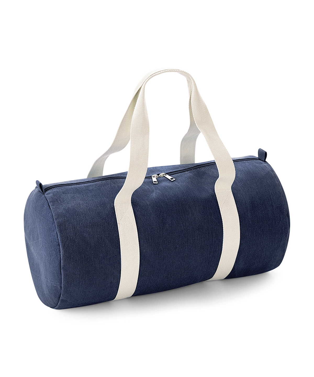 Denim barrel bag Denim Blue