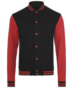 Sweat college jacket Black/Red