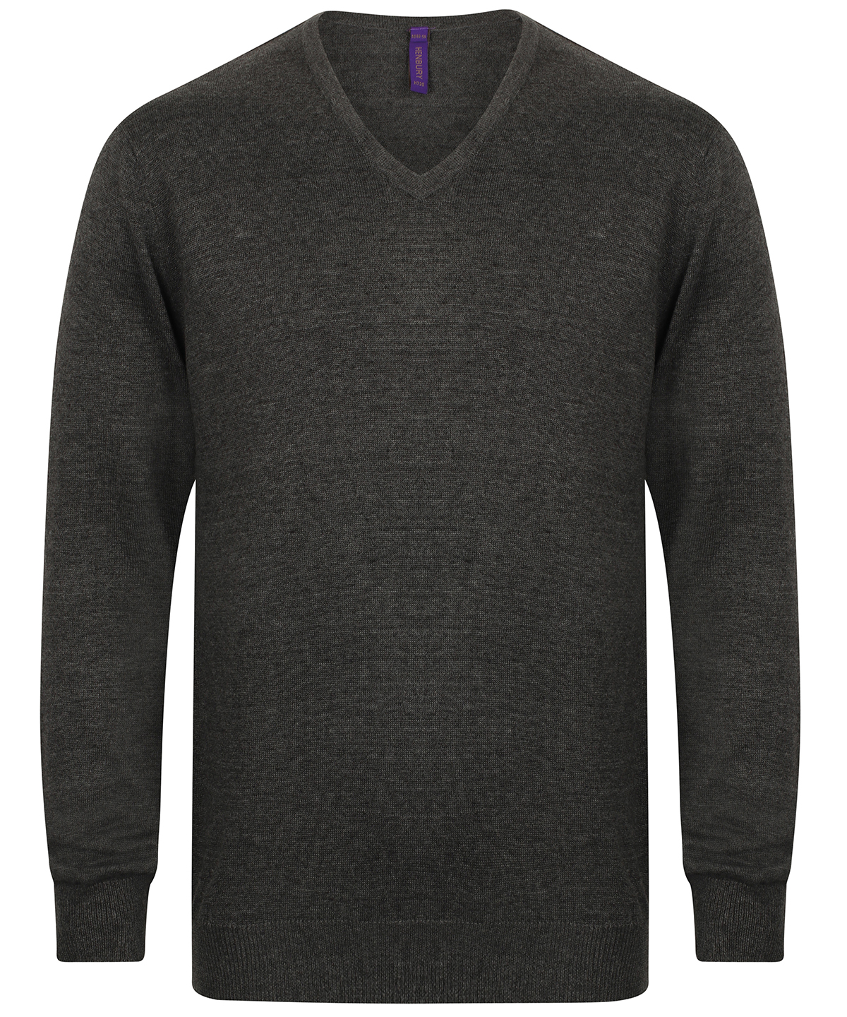 12 gauge v-neck jumper Grey Marl