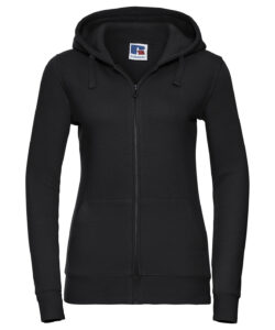 Women's authentic zipped hooded sweatshirt Black