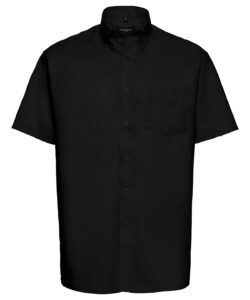 Short sleeve easycare Oxford shirt Black