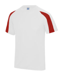 Contrast cool T Arctic White/Fire Red