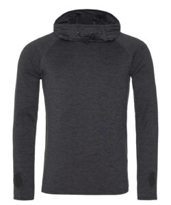 Cool cowl neck top Black Slate Melange