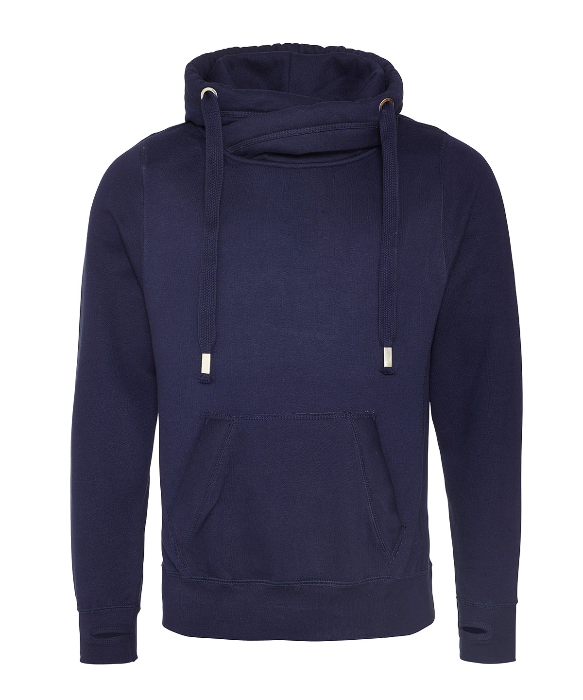 Cross neck hoodie Oxford Navy