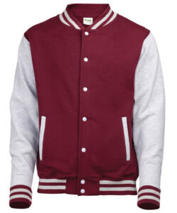 Varsity jacket Burgundy/Heather Grey