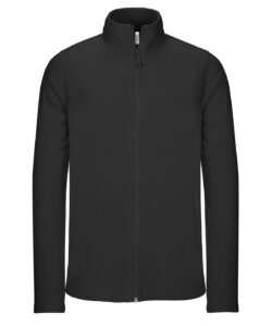 Full-zip microfleece jacket Black