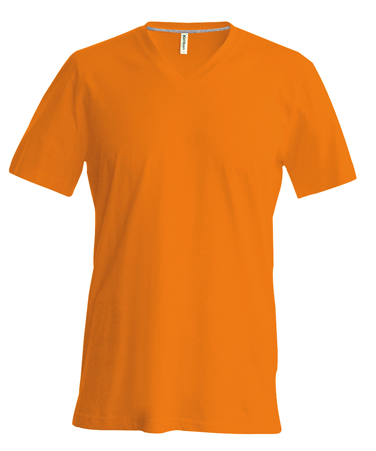 Men's short-sleeved V-neck T-shirt Orange