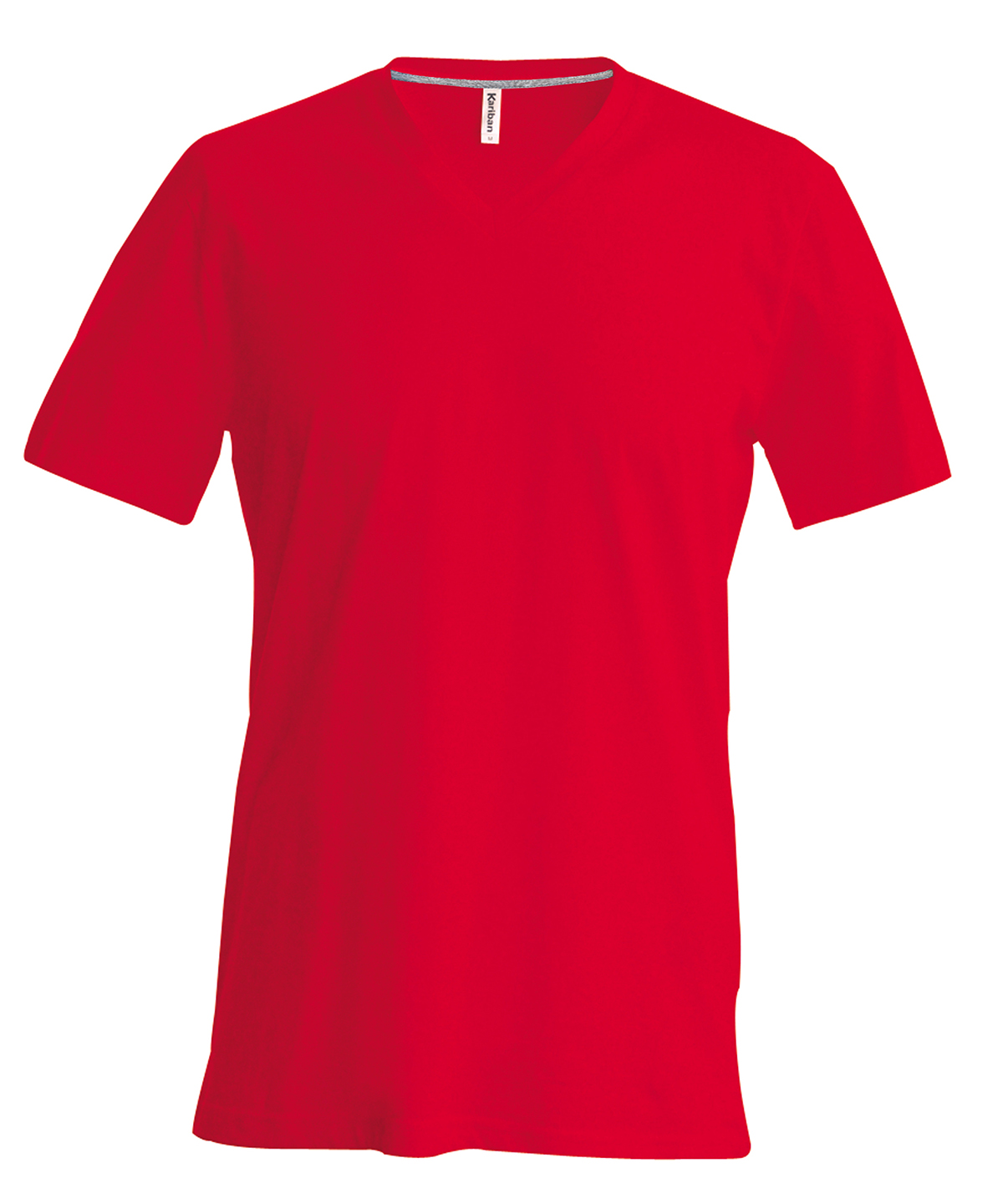 Men's short-sleeved V-neck T-shirt Red