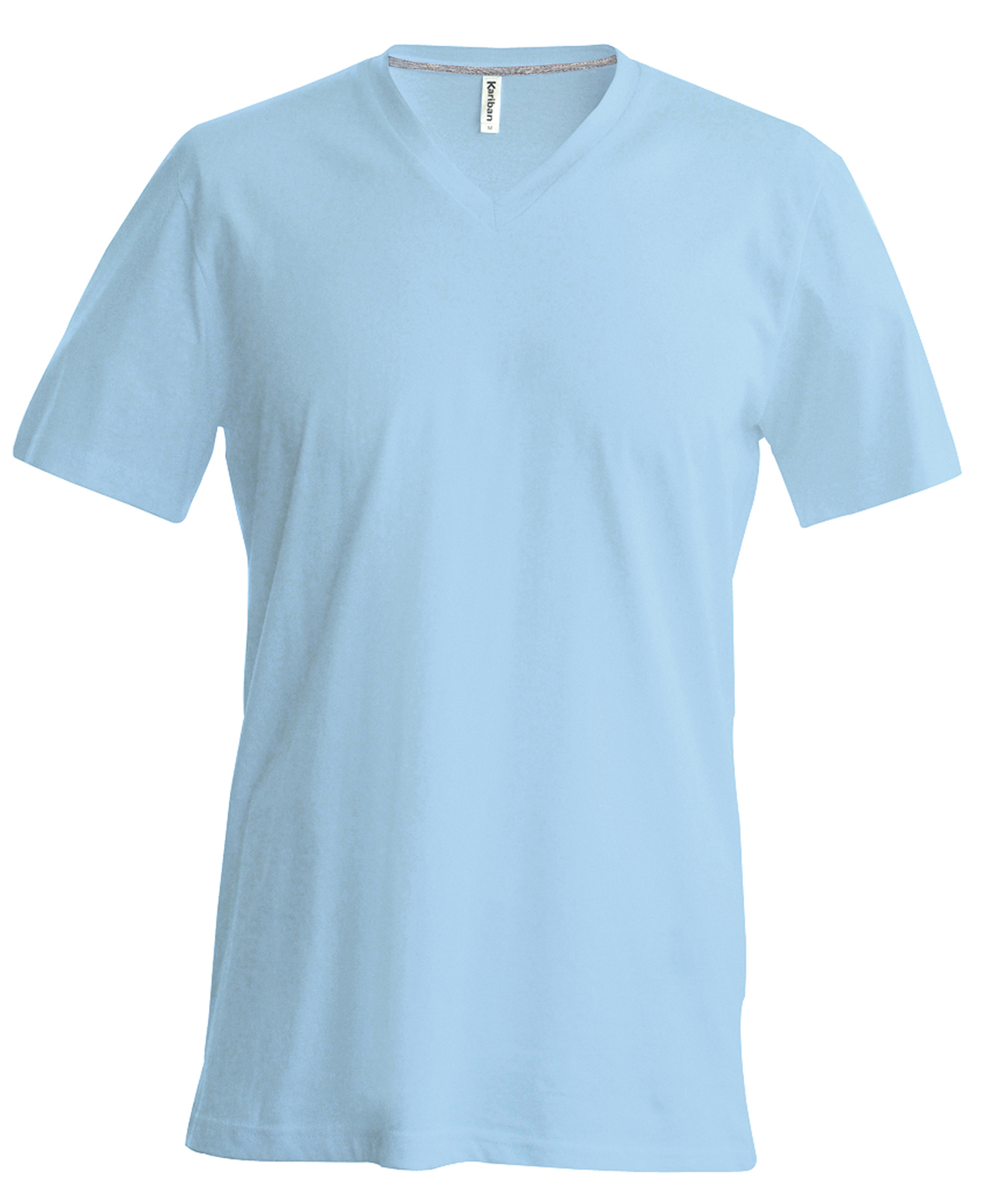 Men's short-sleeved V-neck T-shirt Sky Blue