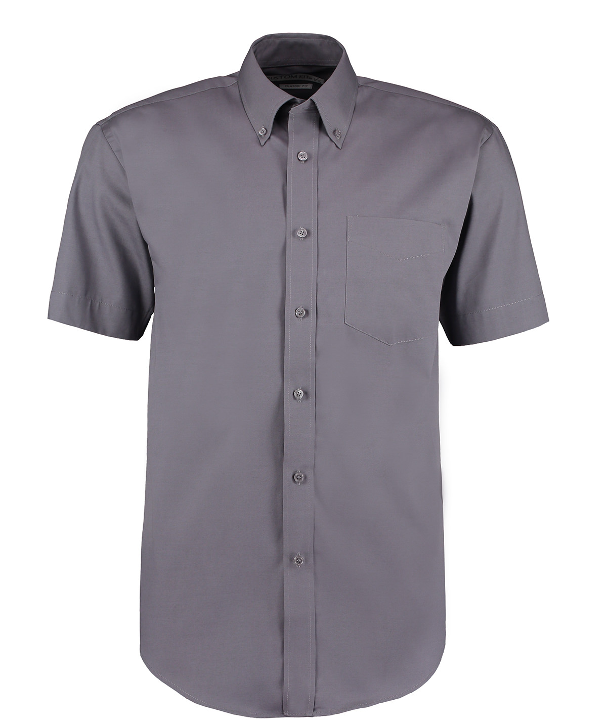 Corporate Oxford shirt short-sleeved (classic fit) Charcoal