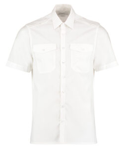 Pilot shirt short-sleeved (tailored fit) White