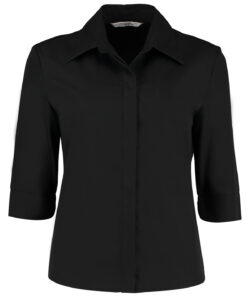 Contiental ¾ sleeve blouse womens Black