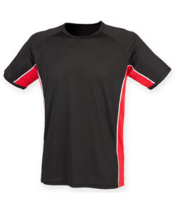 Kids performance panel t-shirt Black/Red/White