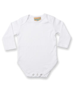 Long sleeve baby bodysuit White