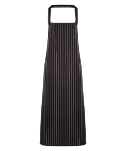 Striped bib apron Black/Grey