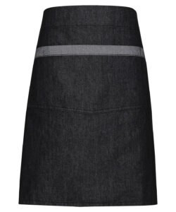 Domain contrast denim waist apron Black Denim