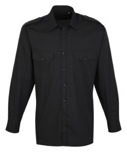 Long sleeve pilot shirt Black