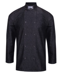 Denim chef's jacket Black Denim