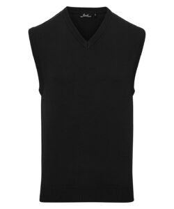 Sleeveless knitted sweater Black