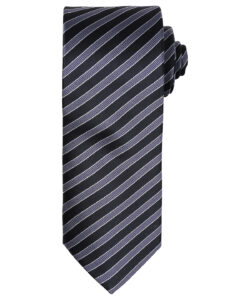 Double stripe tie Black/Dark Grey