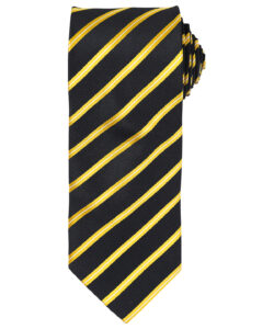 Sports stripe tie Black/Gold
