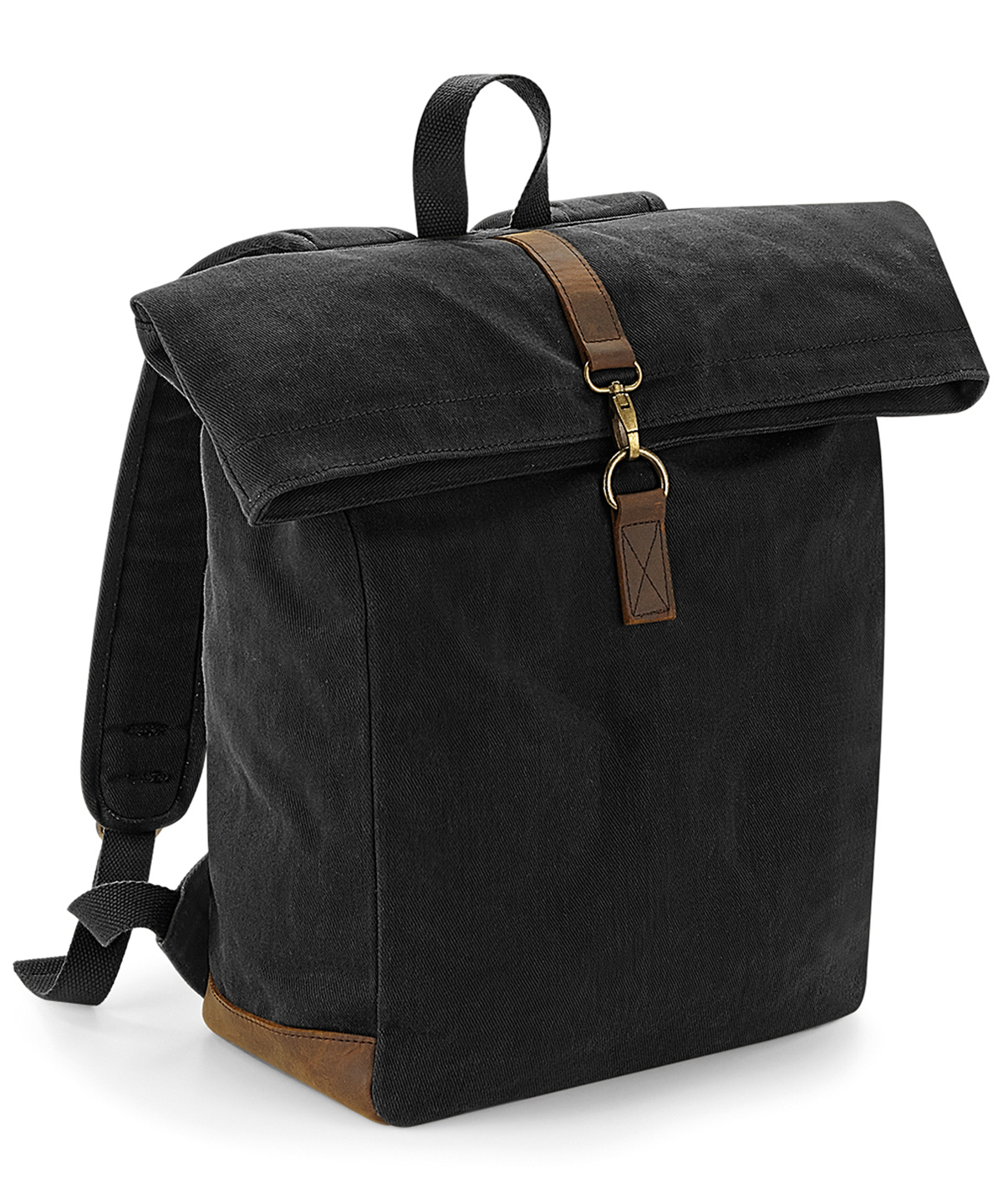 Heritage waxed canvas backpack Black
