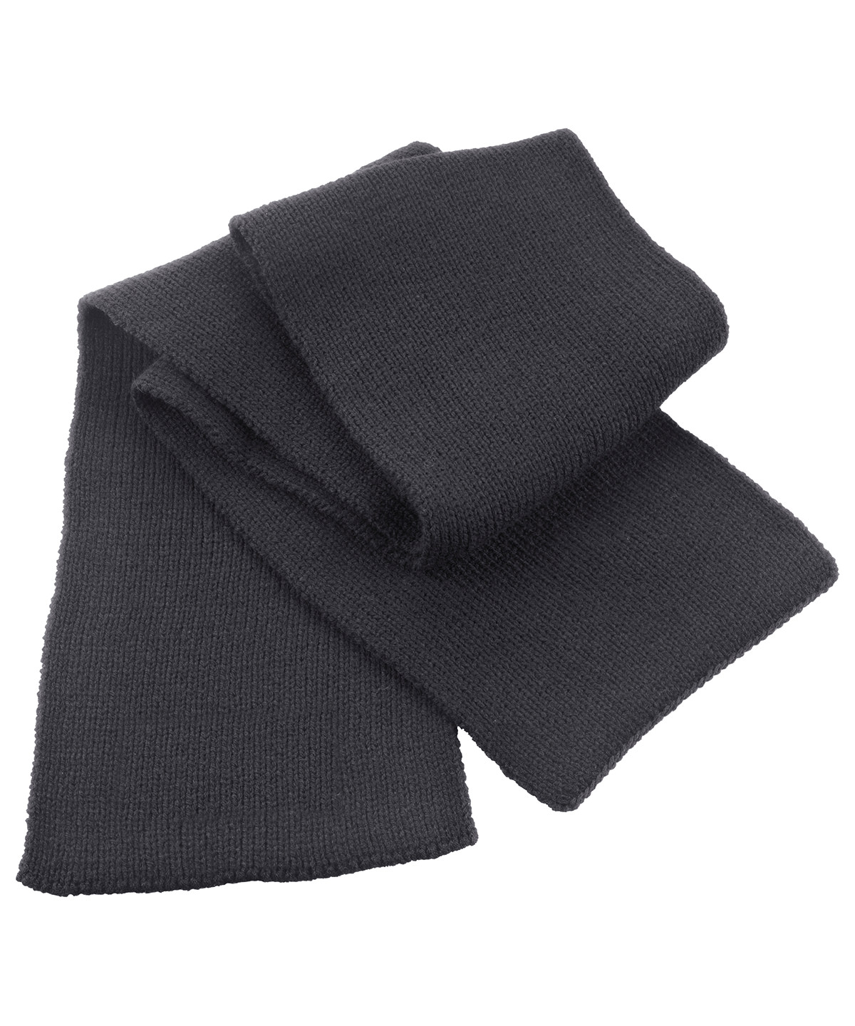 Classic heavy knit scarf Charcoal
