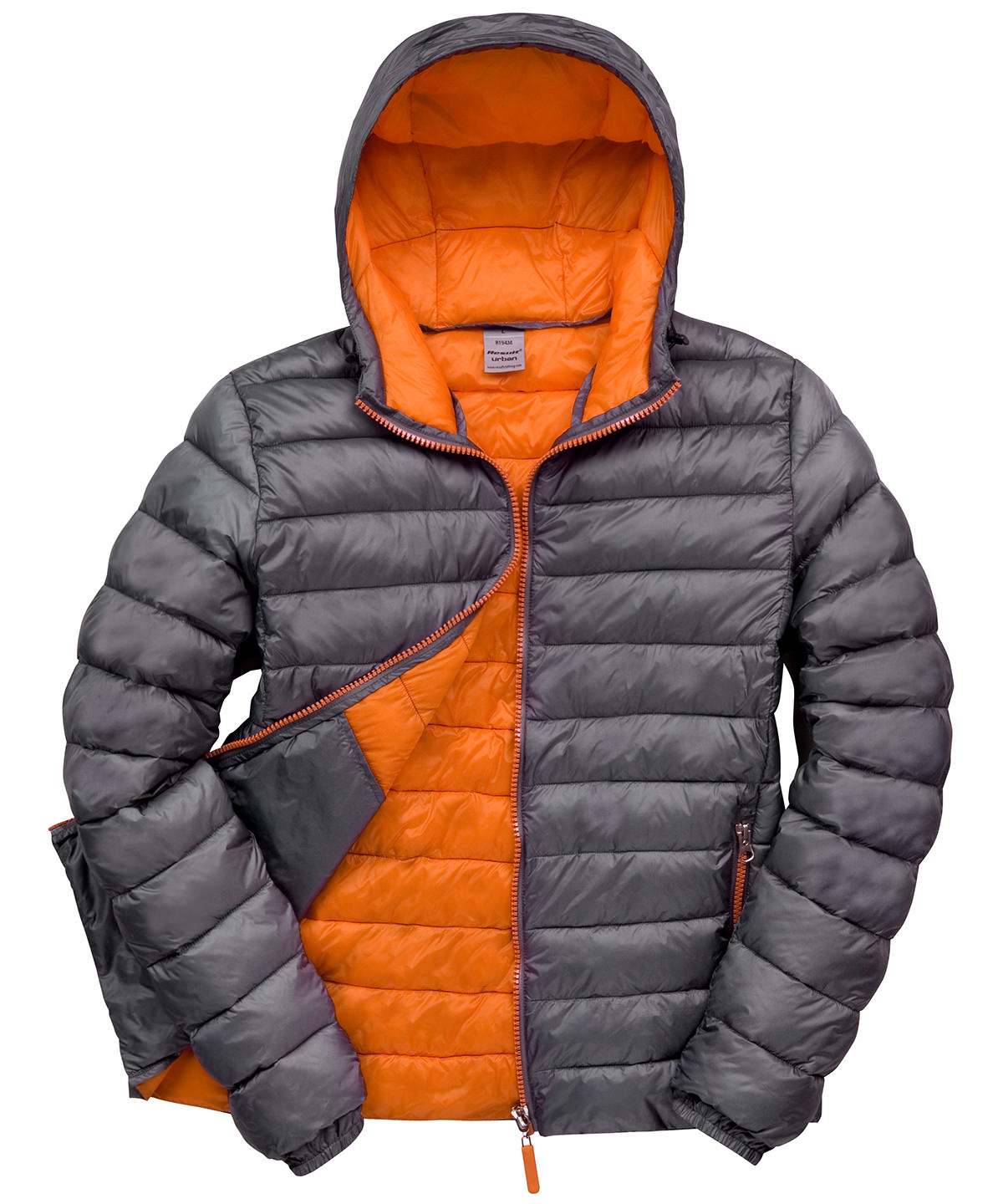 Urban snow bird hooded jacket Grey/Orange