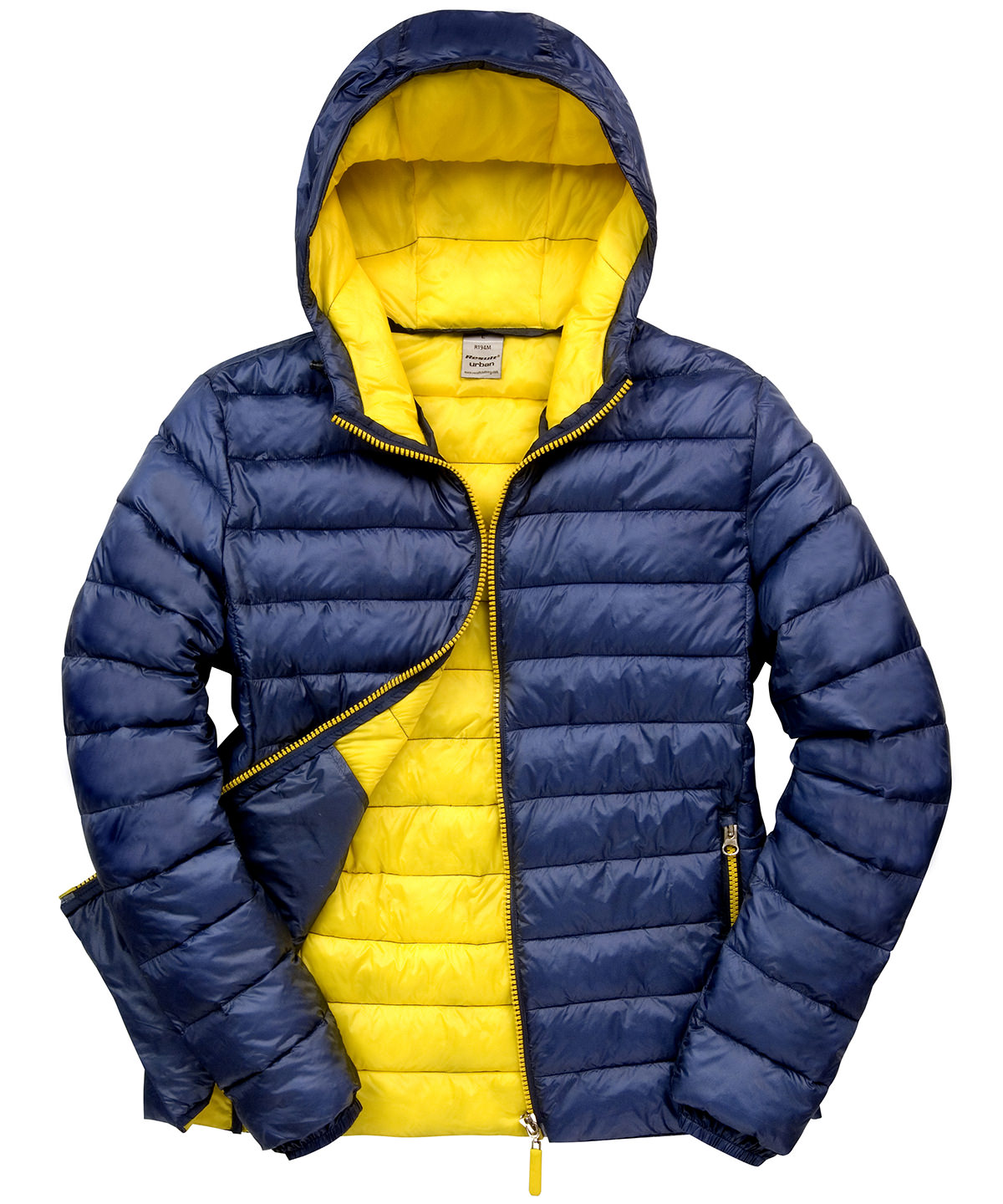 Urban snow bird hooded jacket Navy/Yellow