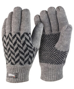 Pattern Thinsulate™ glove Grey/Black