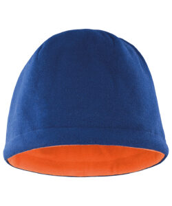 Reversible fleece skull hat Navy/Orange