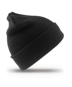 Kids woolly ski hat Black