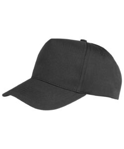 Boston junior 65/35 polycotton cap Black