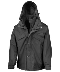 3-in-1 zip and clip jacket Black/Black