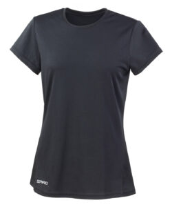 Women's Spiro quick-dry short sleeve t-shirt Black