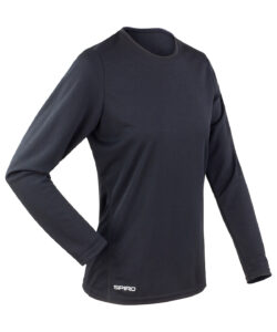 Women's Spiro quick-dry long sleeve t-shirt Black