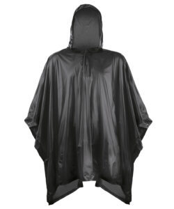 Kids plastic poncho Black