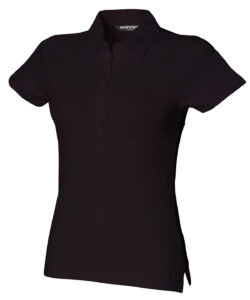 Women's short sleeve stretch polo Black