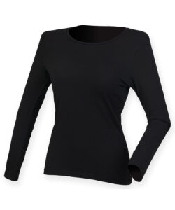 Women's feel good long sleeved stretch t-shirt Black