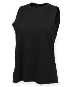 High neck vest Black
