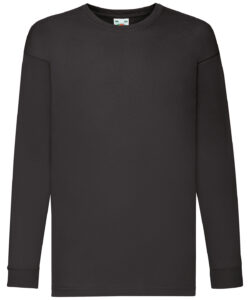 Kids long sleeve valueweight T Black
