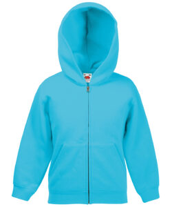 Kids classic hooded sweatshirt jacket Azure Blue